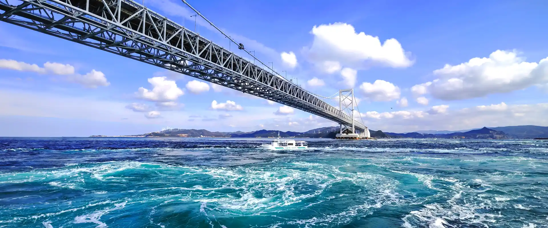 渦潮と鳴門海峡大橋