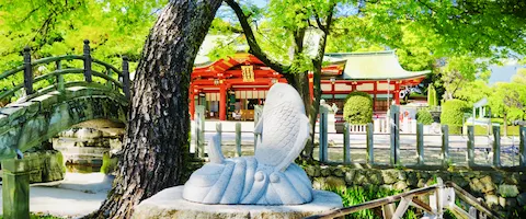 西宮神社 鯛の石像