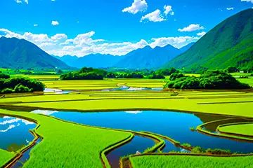 里山の田園風景